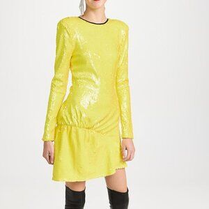 NWT Brogger Diana Yellow Sequins Dress